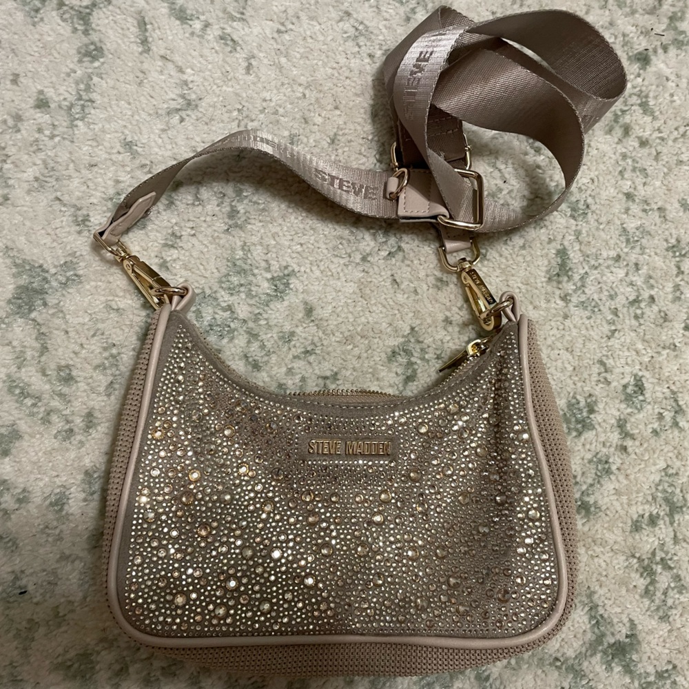 Steve Madden Light Brown Bling Purse